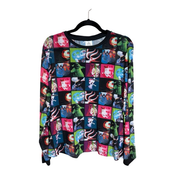 Disney Nightmare Before Christmas Top & Tank Layered Mesh sleeve - Picture 1 of 7